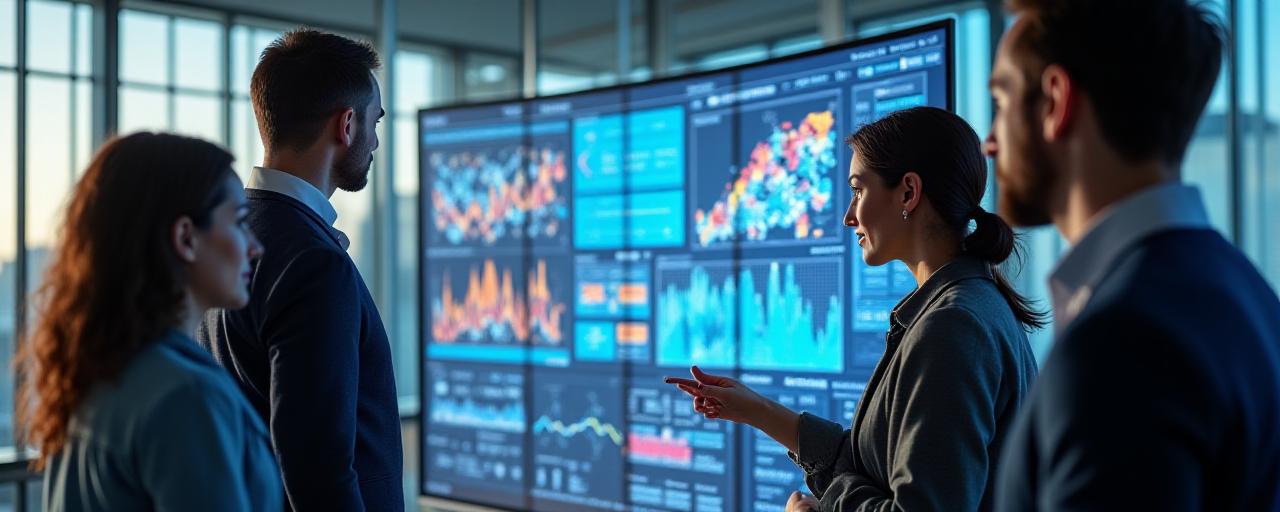 Borealis Metrics team working together on predictive analytics